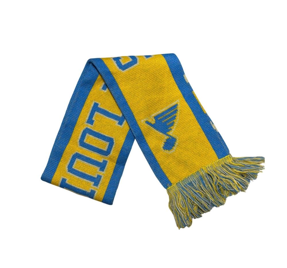 St Louis Blues Scarf NHL Vintage Inspired Fan Knit Fringe